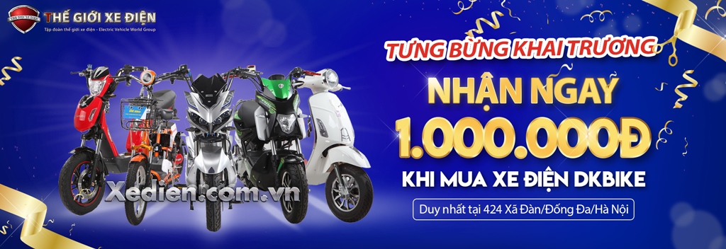 Mừng khai trương tặng ngay 1.000.000 vnđ khi mua xe điện DKBike